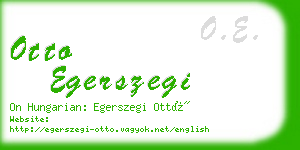 otto egerszegi business card